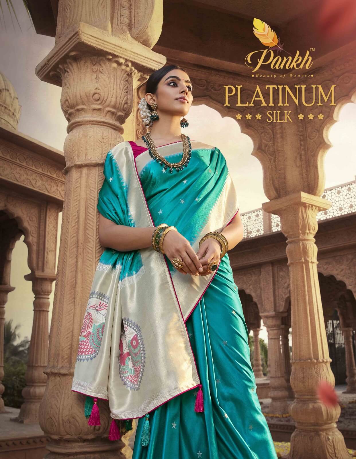 PANKH SAREES PLATINUM SILK